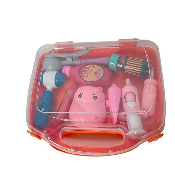 Super Smile Hippo Dentist Play Set Pretend Doctor Dental Toy Hard Plastic Case - Picture 3 of 10